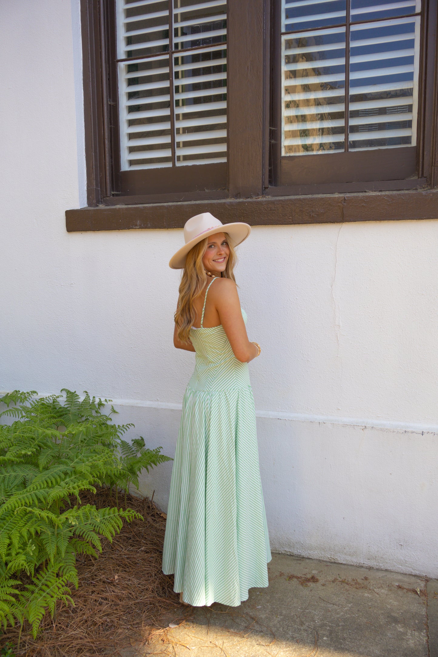 The Adeline Maxi Dress in Green