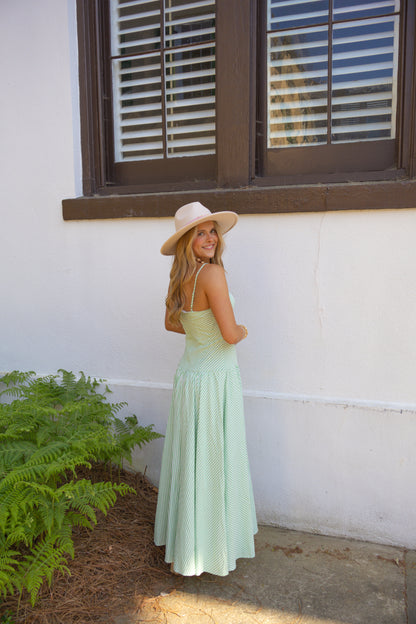 The Adeline Maxi Dress in Green