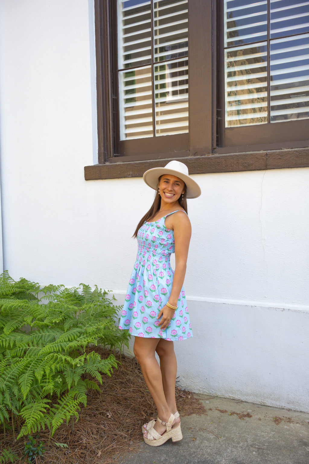 Keeley Blue Floral Mini Dress