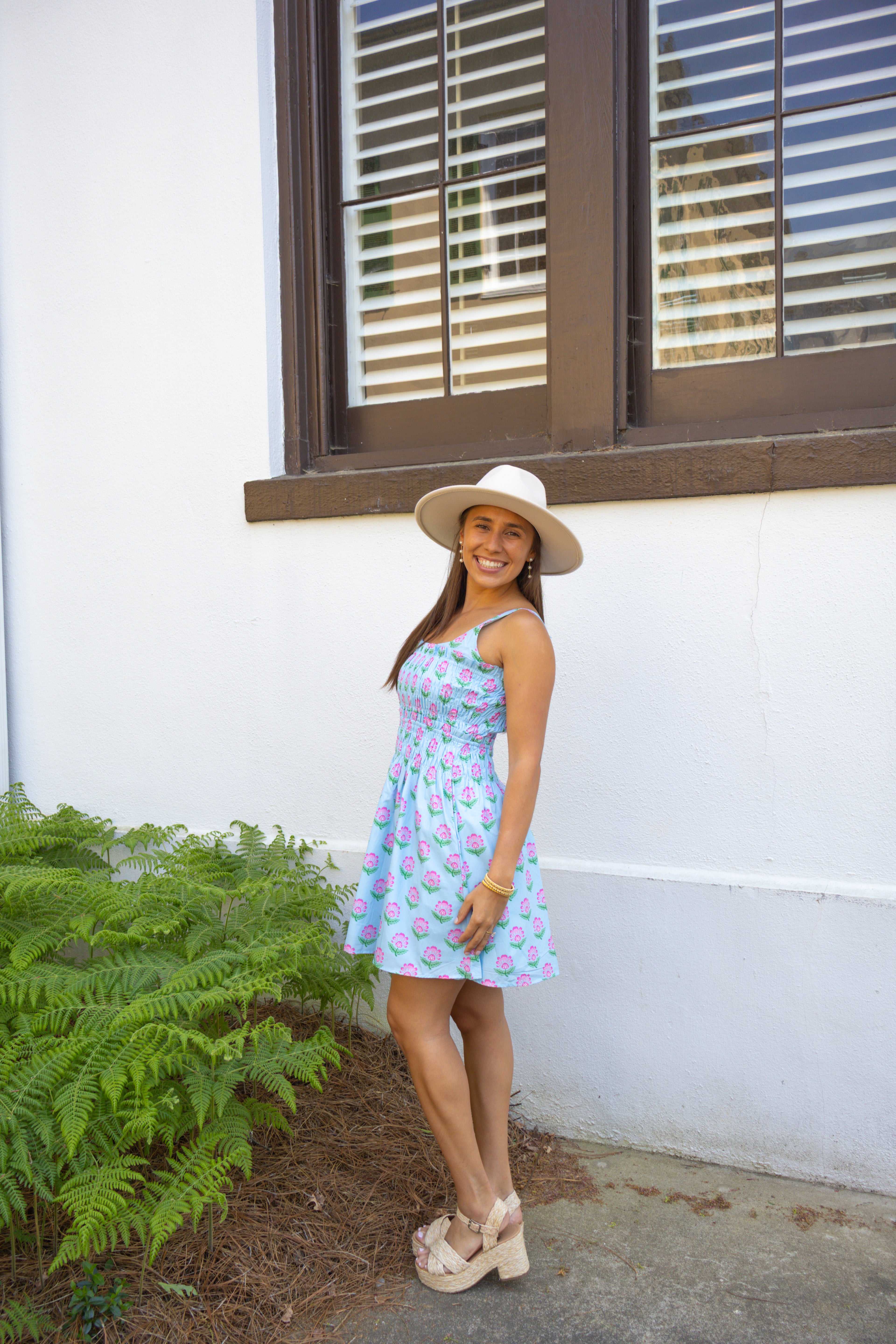 Keeley Blue Floral Mini Dress
