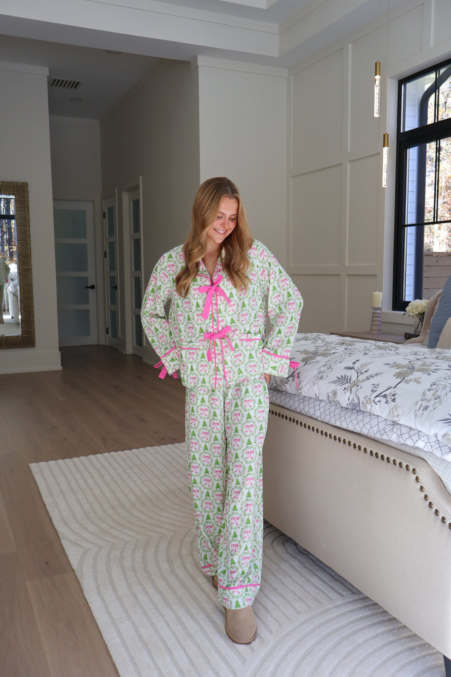 Merry Bows & Wreaths Pajama Set