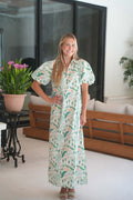 Peacock Garden Maxi Dress