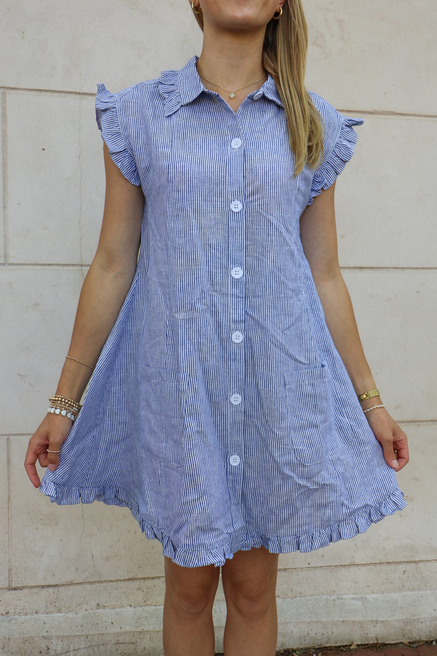Fay Pinstripe Mini Dress