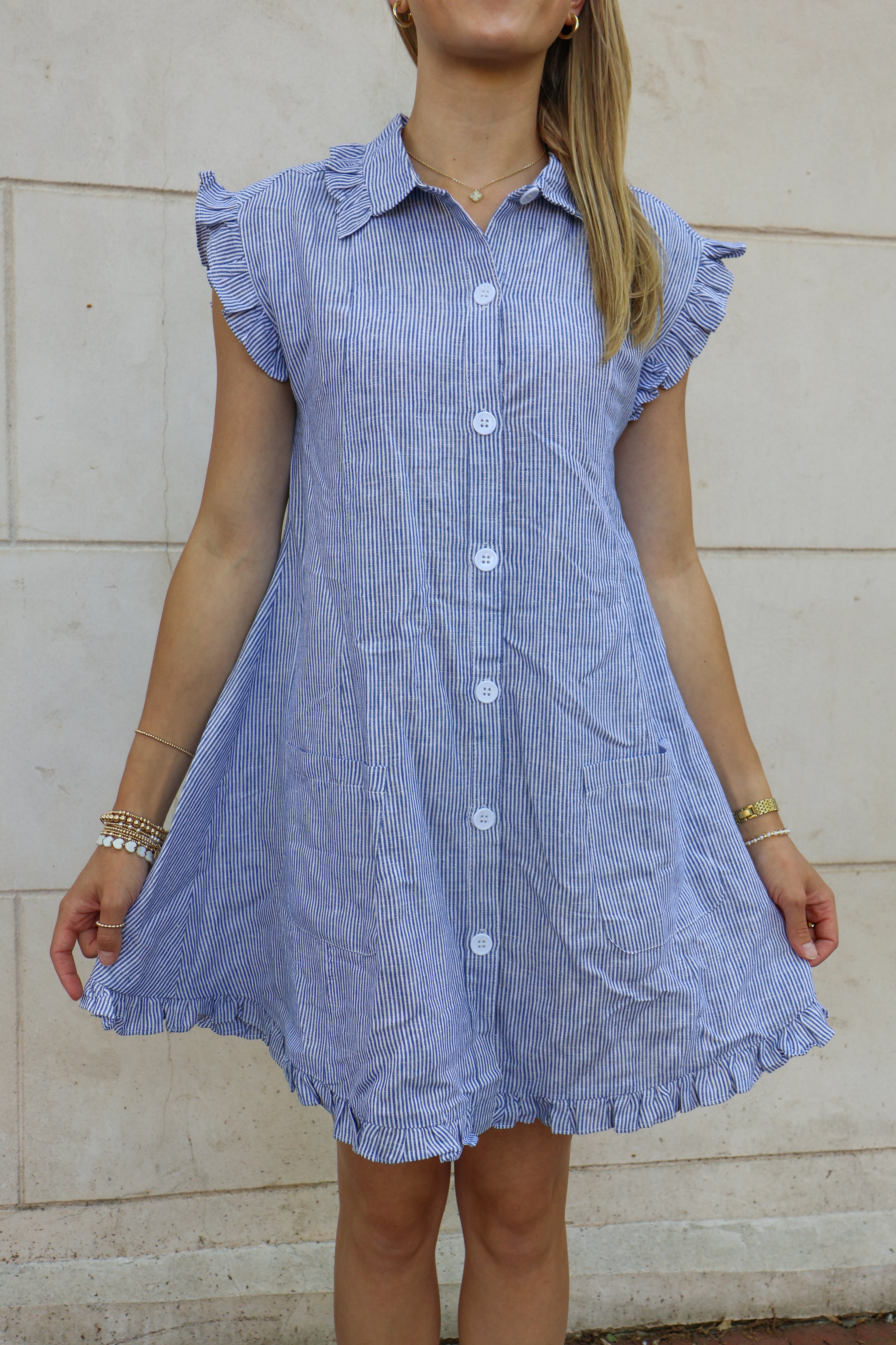 Fay Pinstripe Mini Dress