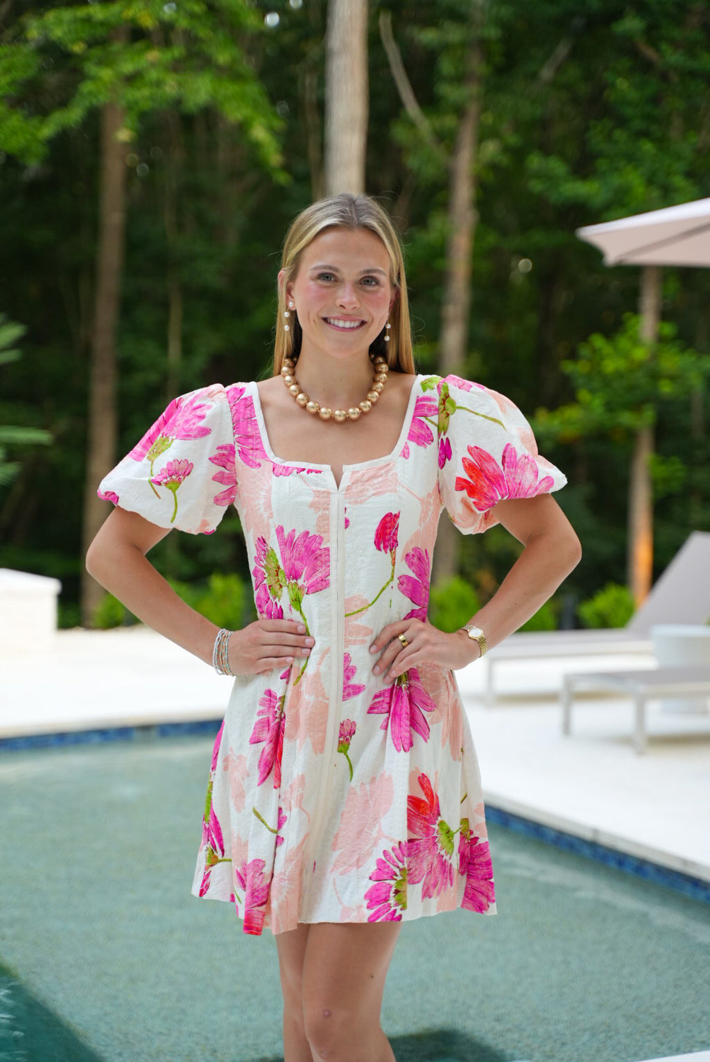 Blushing Bloom Mini Dress