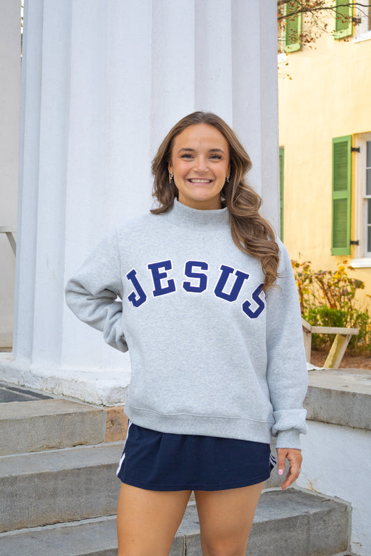 The JESUS Mockneck — Nautical Navy