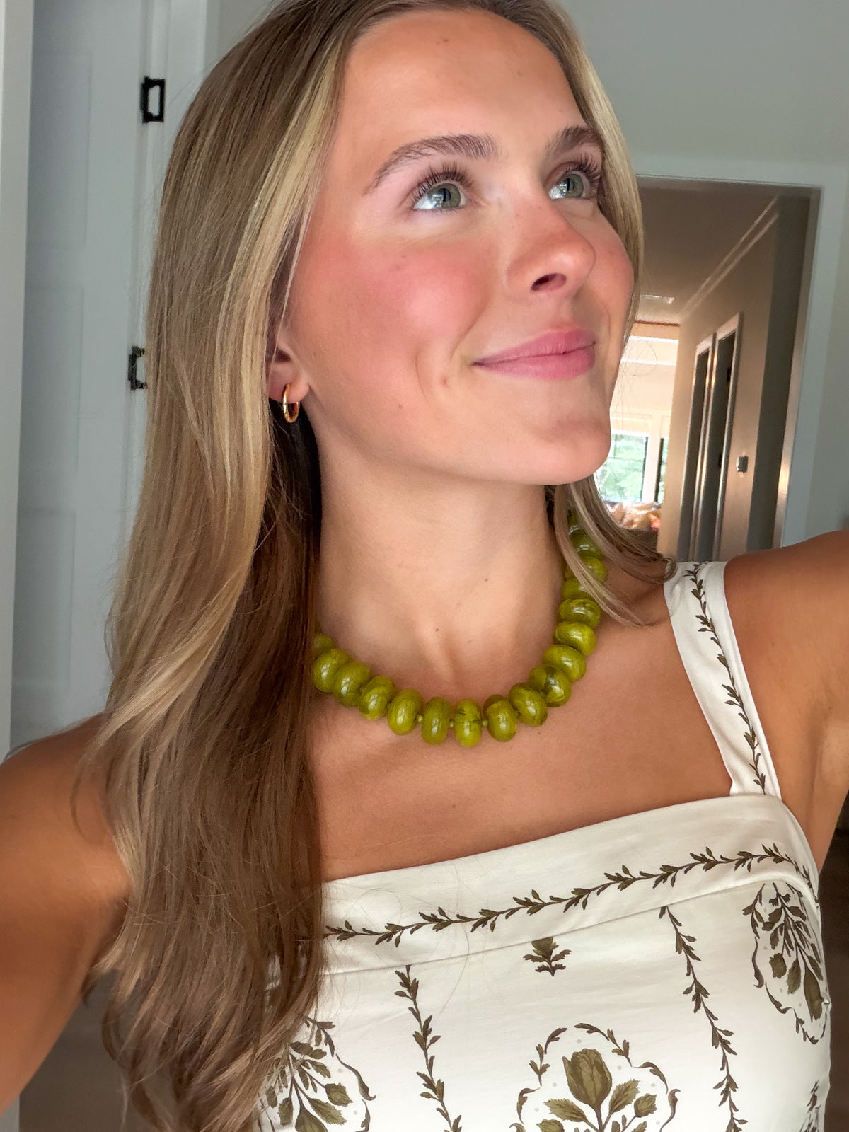 Mint Julep Chunky Beaded Necklace in Green