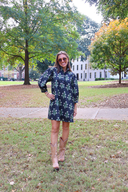 The Naomi Mini Dress — Black Floral