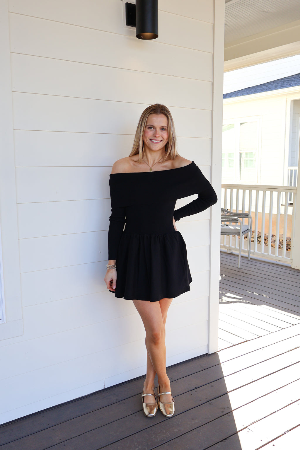 Summer Nights Mini Dress in Black