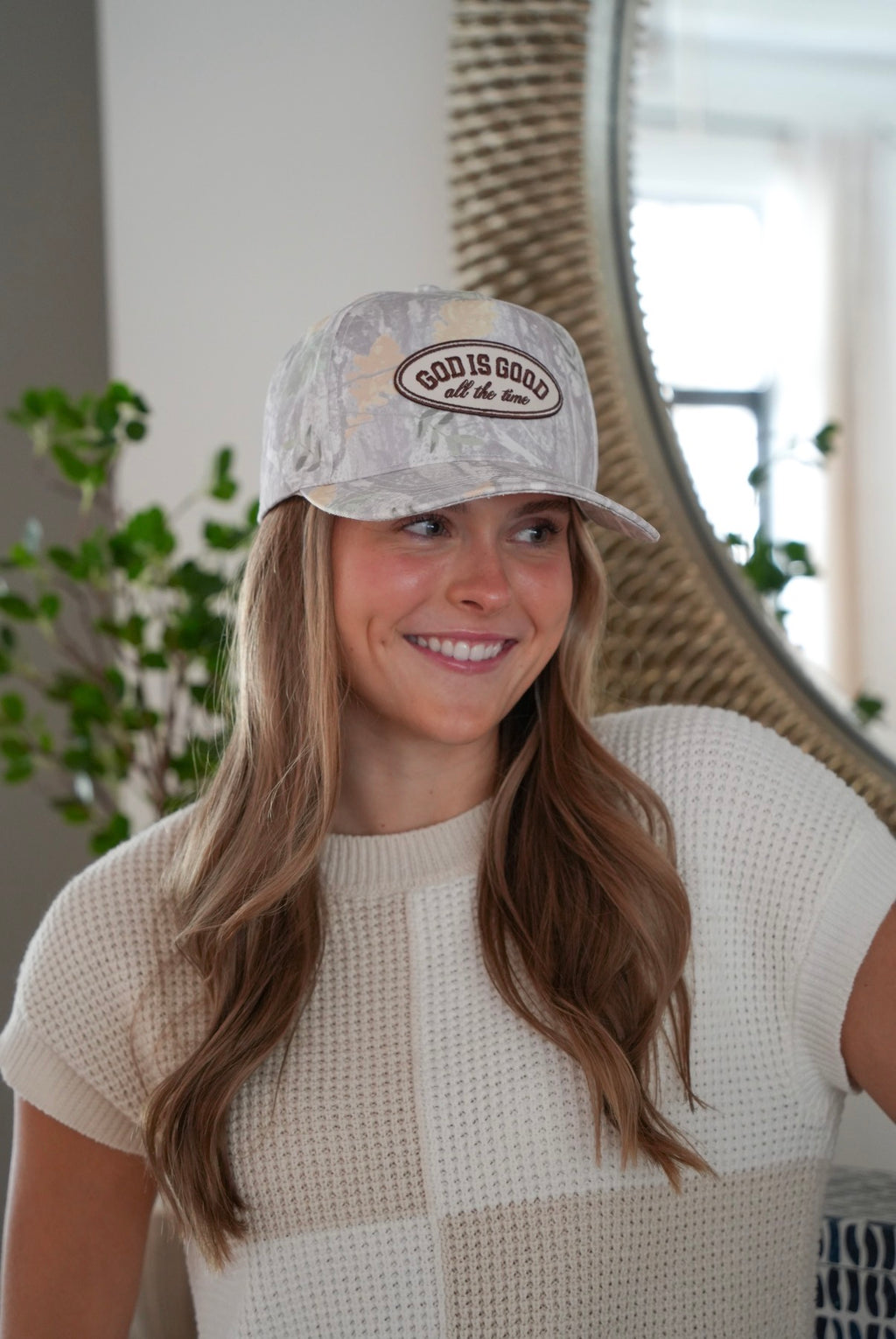 God Is Good All The Time Camo Trucker Hat