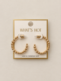 Honeysuckle Gold Beaded Hoop Earrings