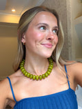 Mint Julep Chunky Beaded Necklace in Green