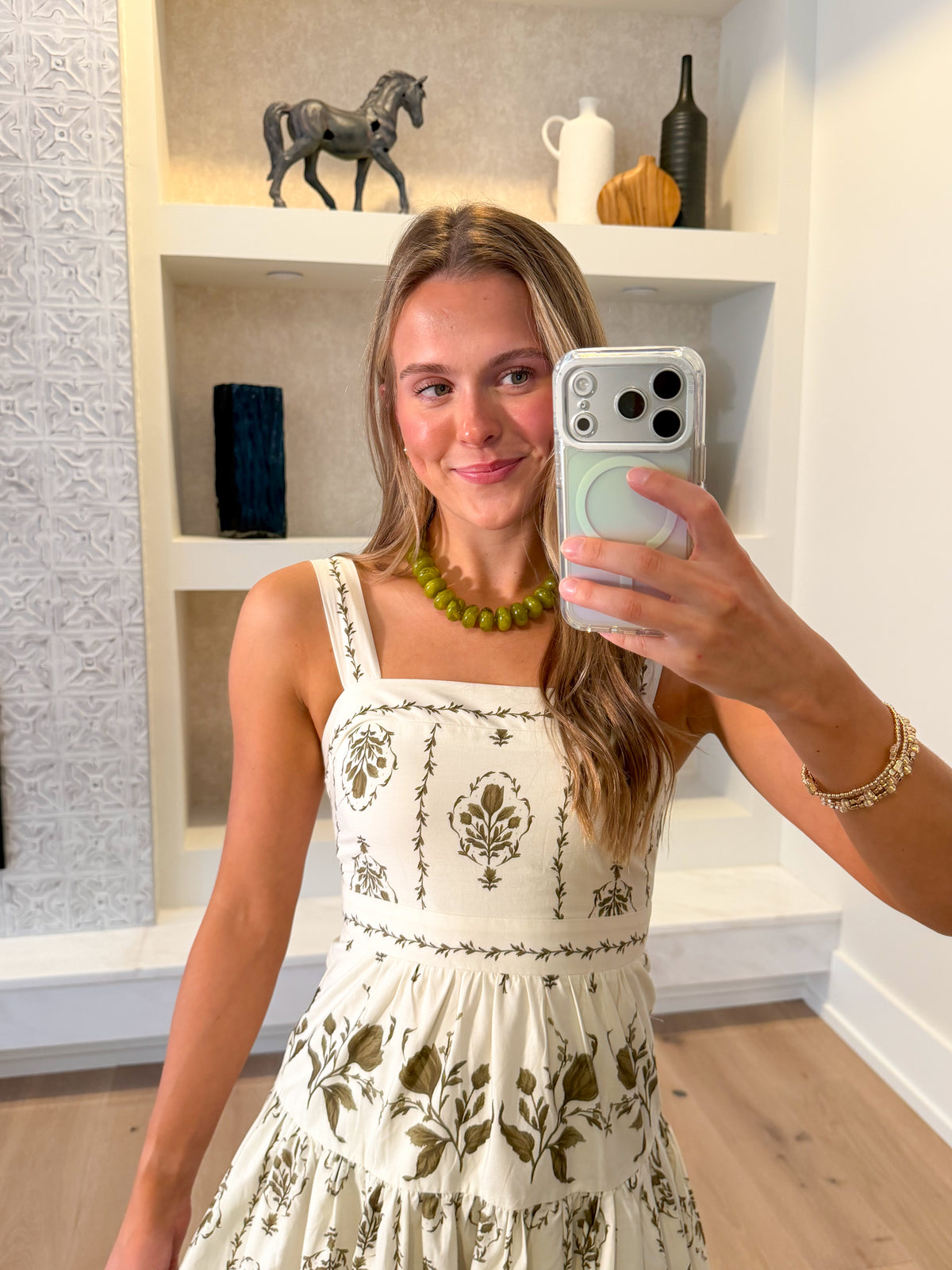 Mint Julep Chunky Beaded Necklace in Green