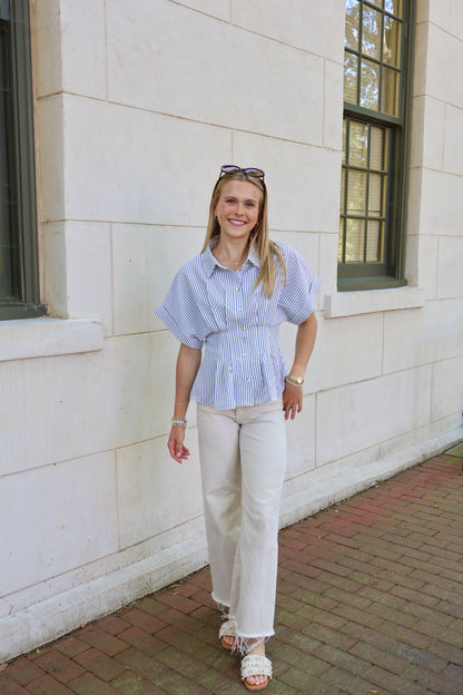 Adelyn Pinstripe Top