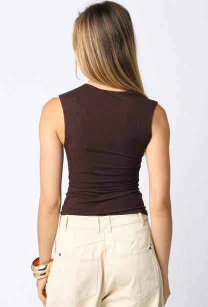 The Bria Top in Mocha