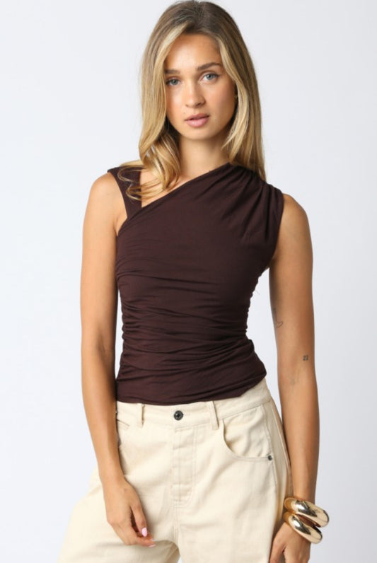 The Bria Top in Mocha