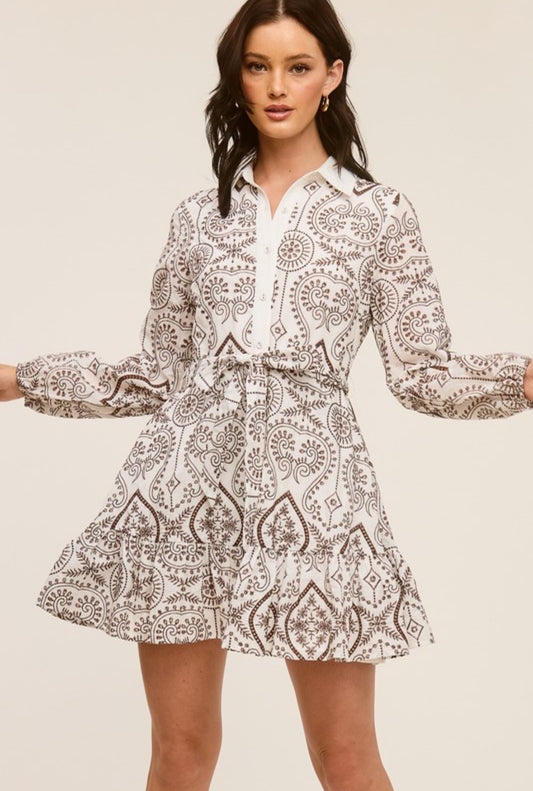 Elise Button-down Mini Dress