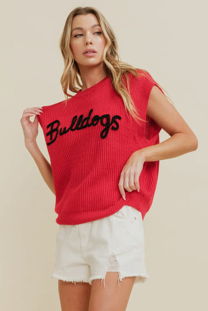 Georgia 'Bulldogs" Embroidered Sweater