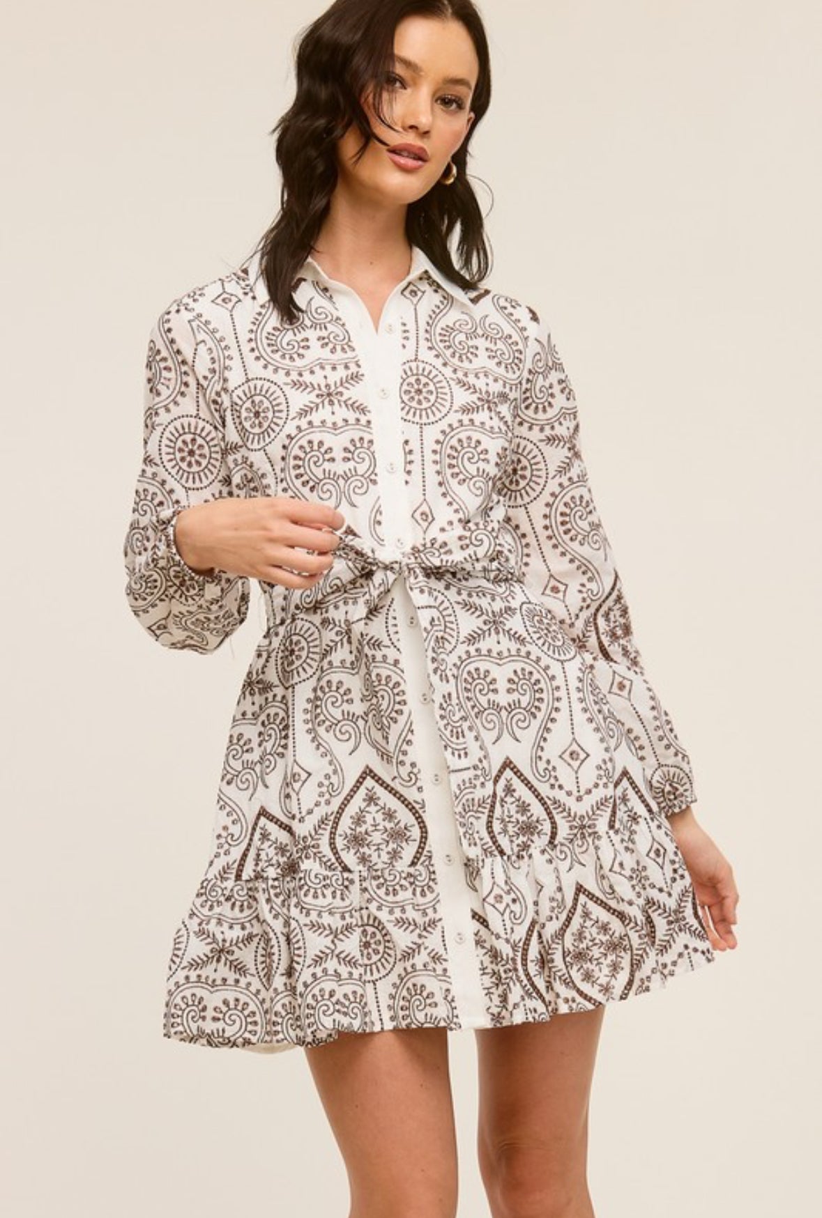 Elise Button-down Mini Dress
