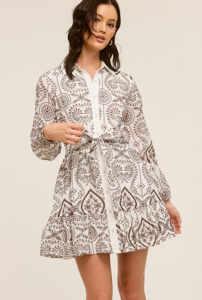 Elise Button-down Mini Dress