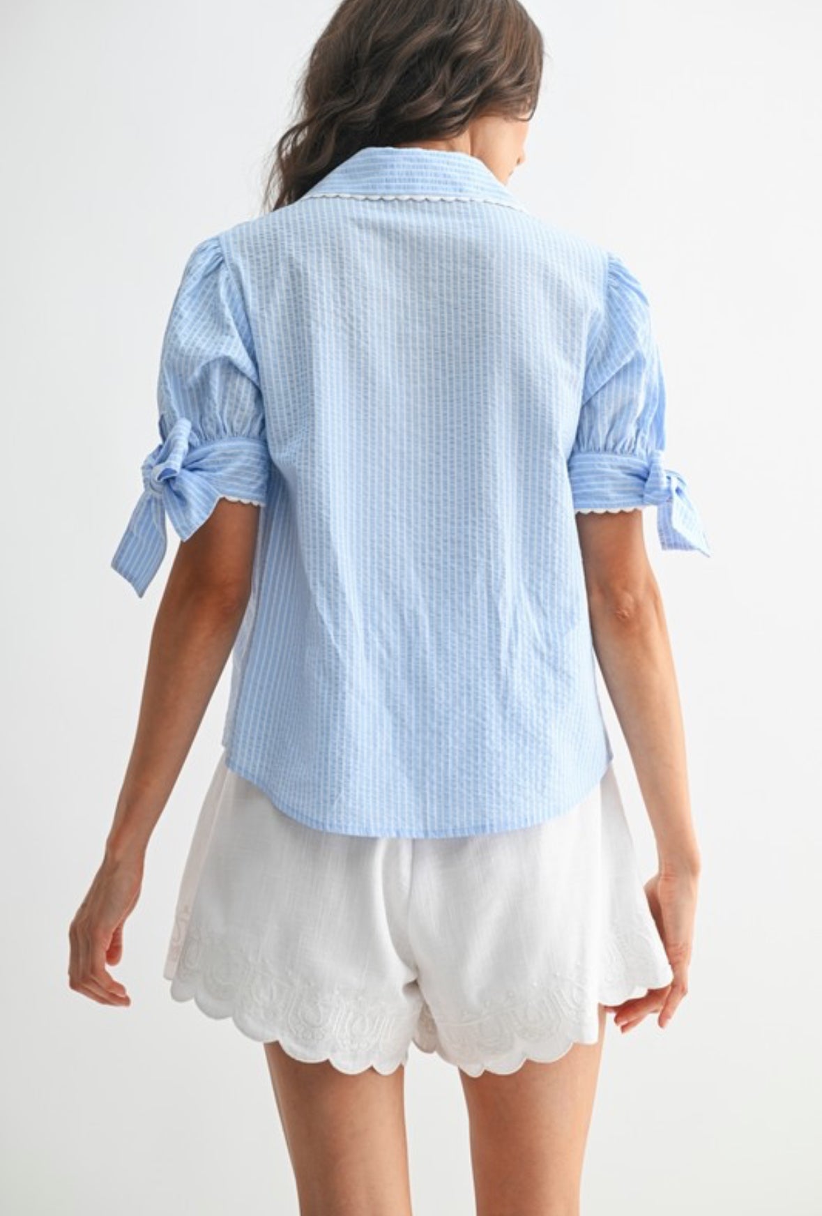 The Alina Pinstripe Top