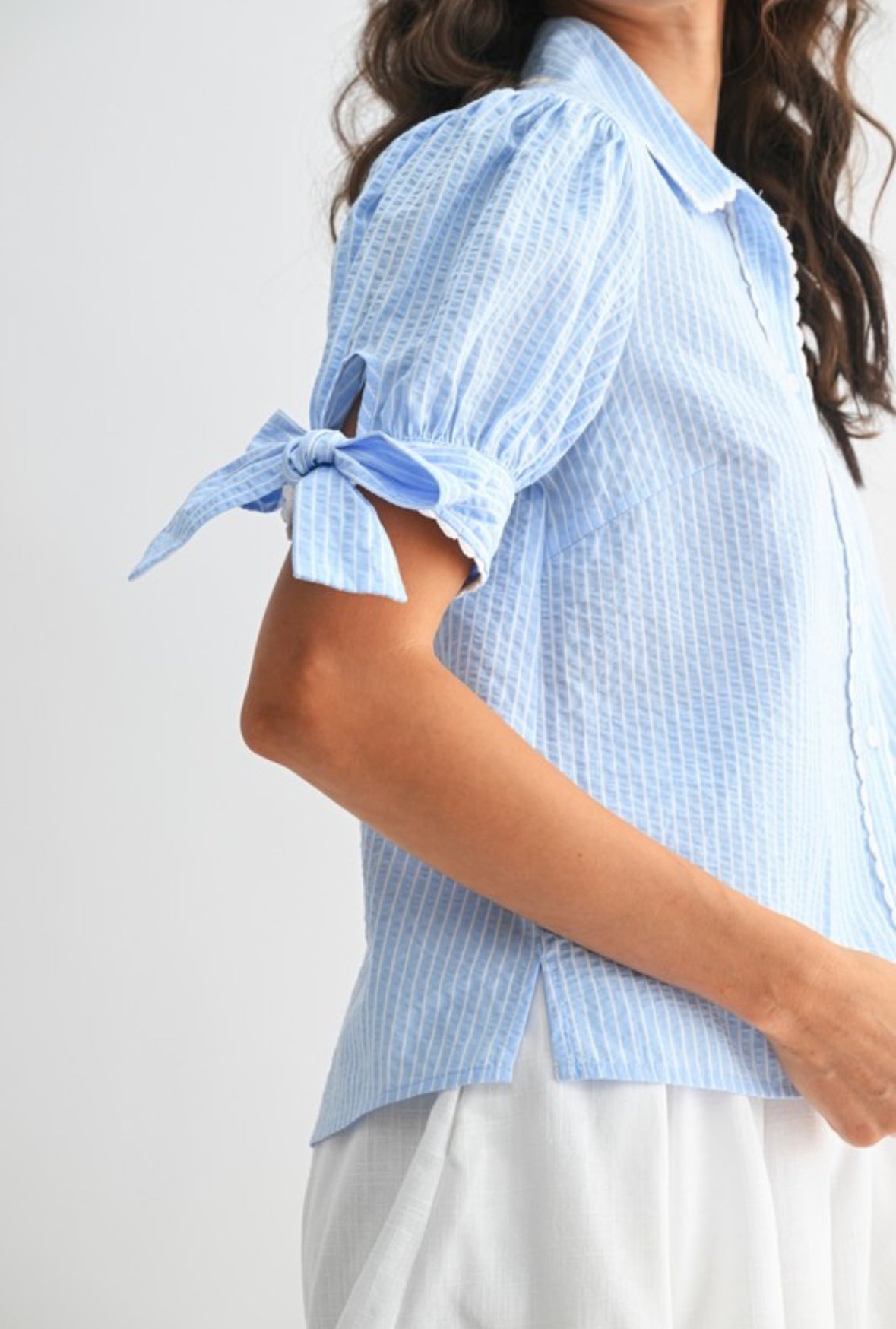 The Alina Pinstripe Top