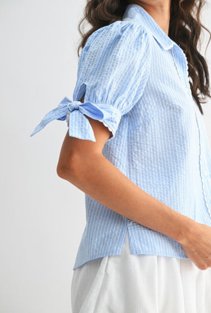 The Alina Pinstripe Top