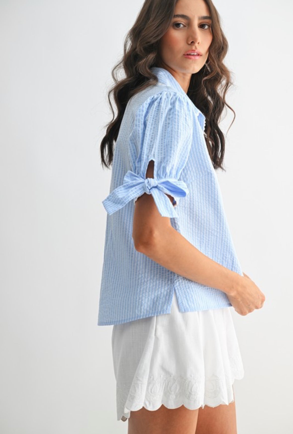 The Alina Pinstripe Top