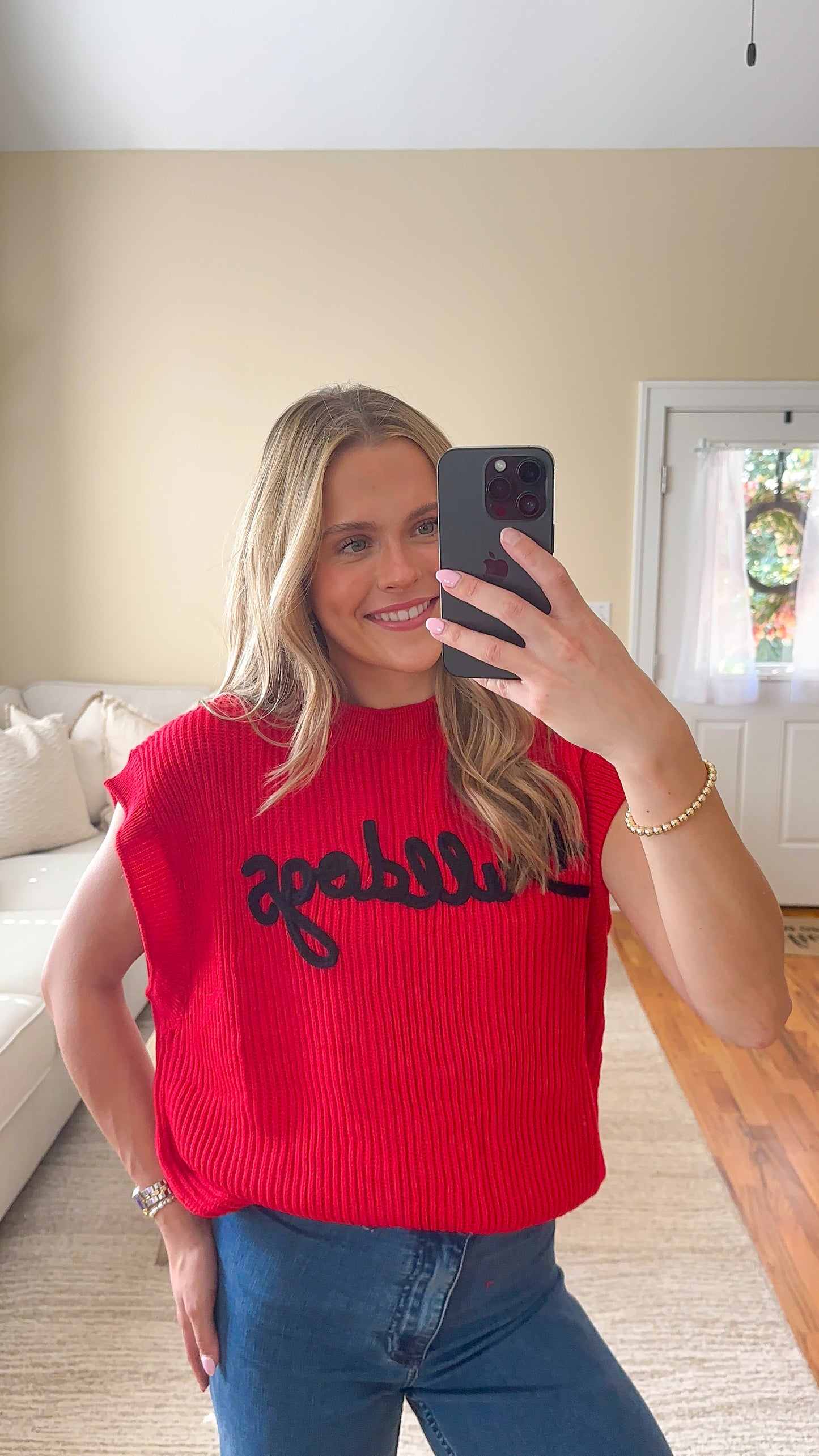 Georgia 'Bulldogs" Embroidered Sweater