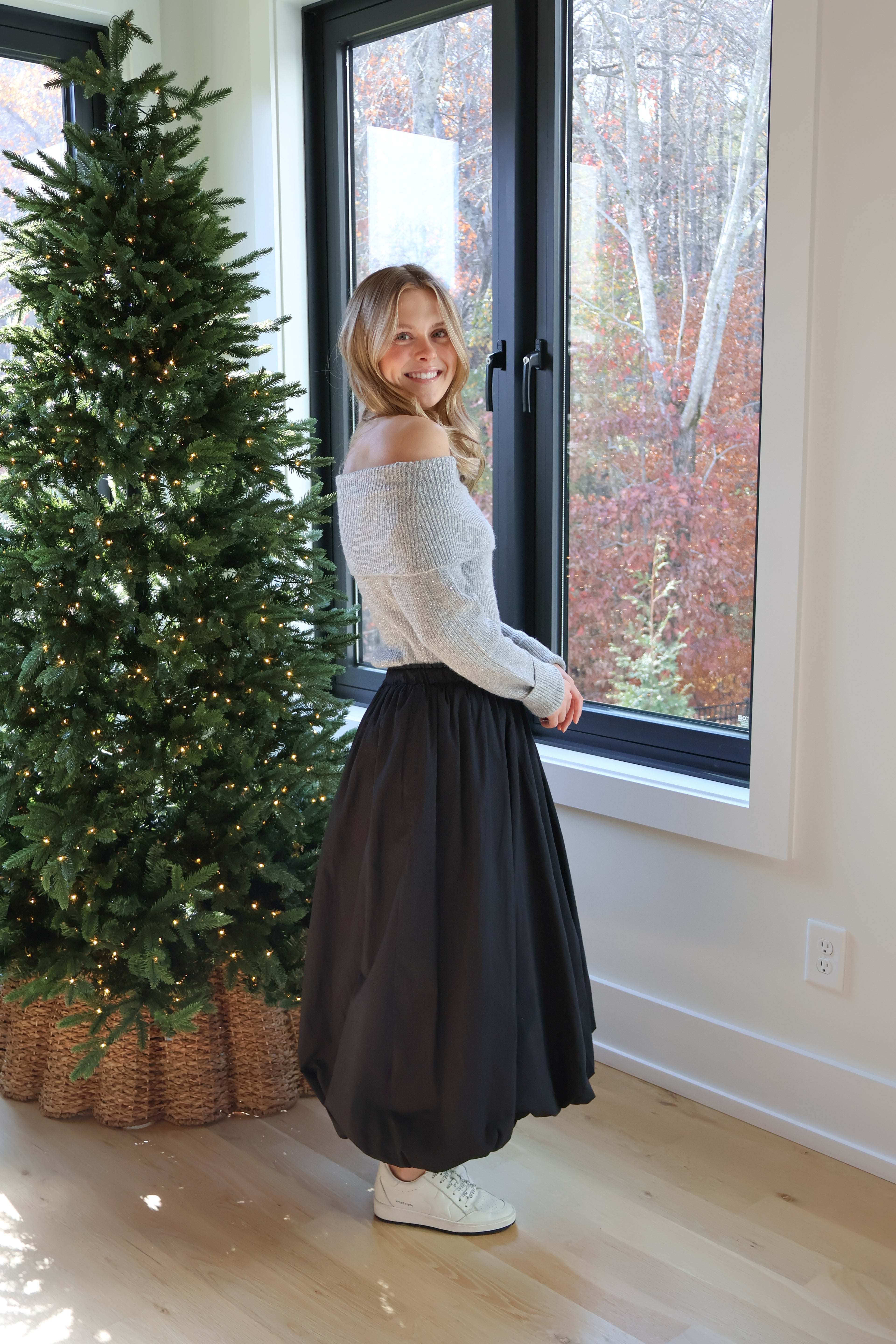 Jilly Bubble Skirt in Black