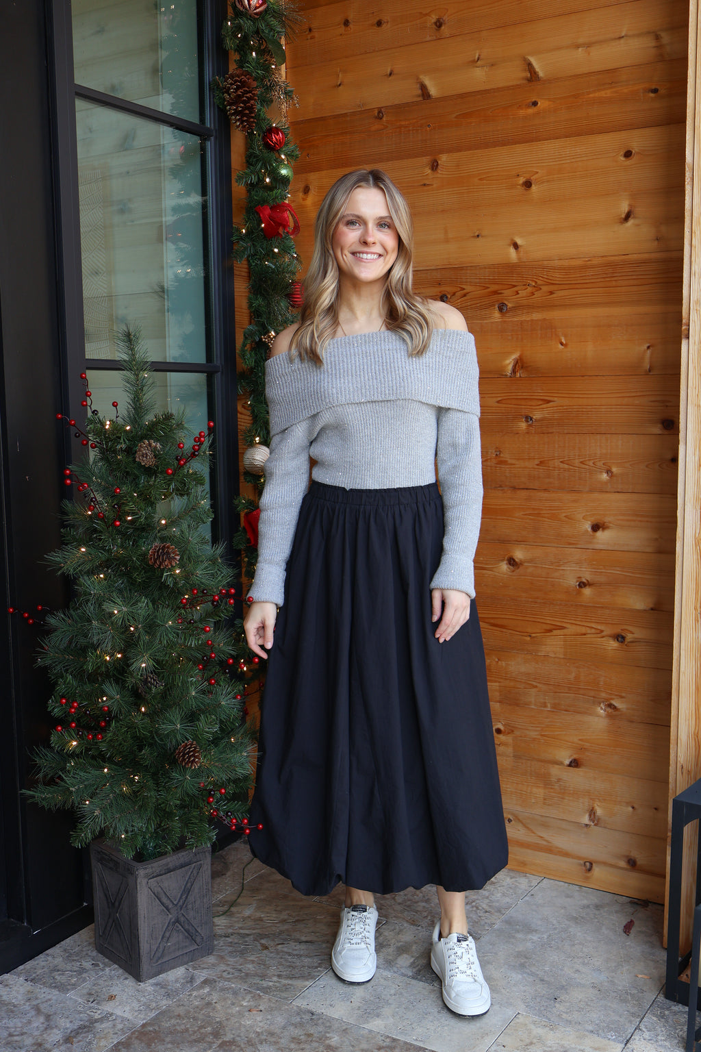 Chloe Sweater in Gray Sparkle