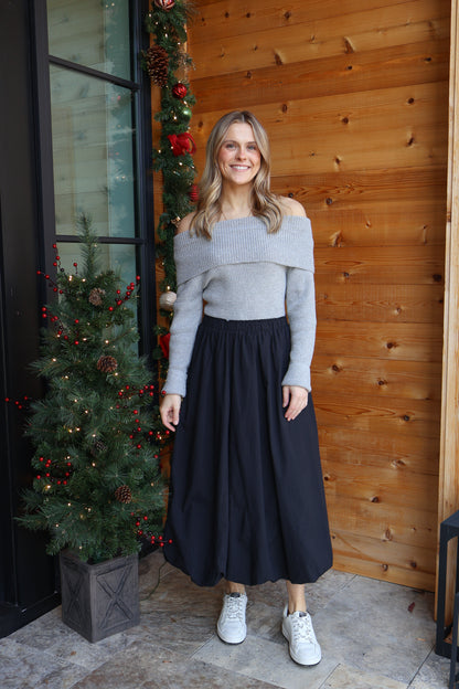 Chloe Sweater in Gray Sparkle