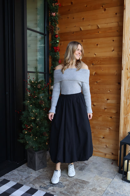 Chloe Sweater in Gray Sparkle