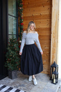 Jilly Bubble Skirt in Black