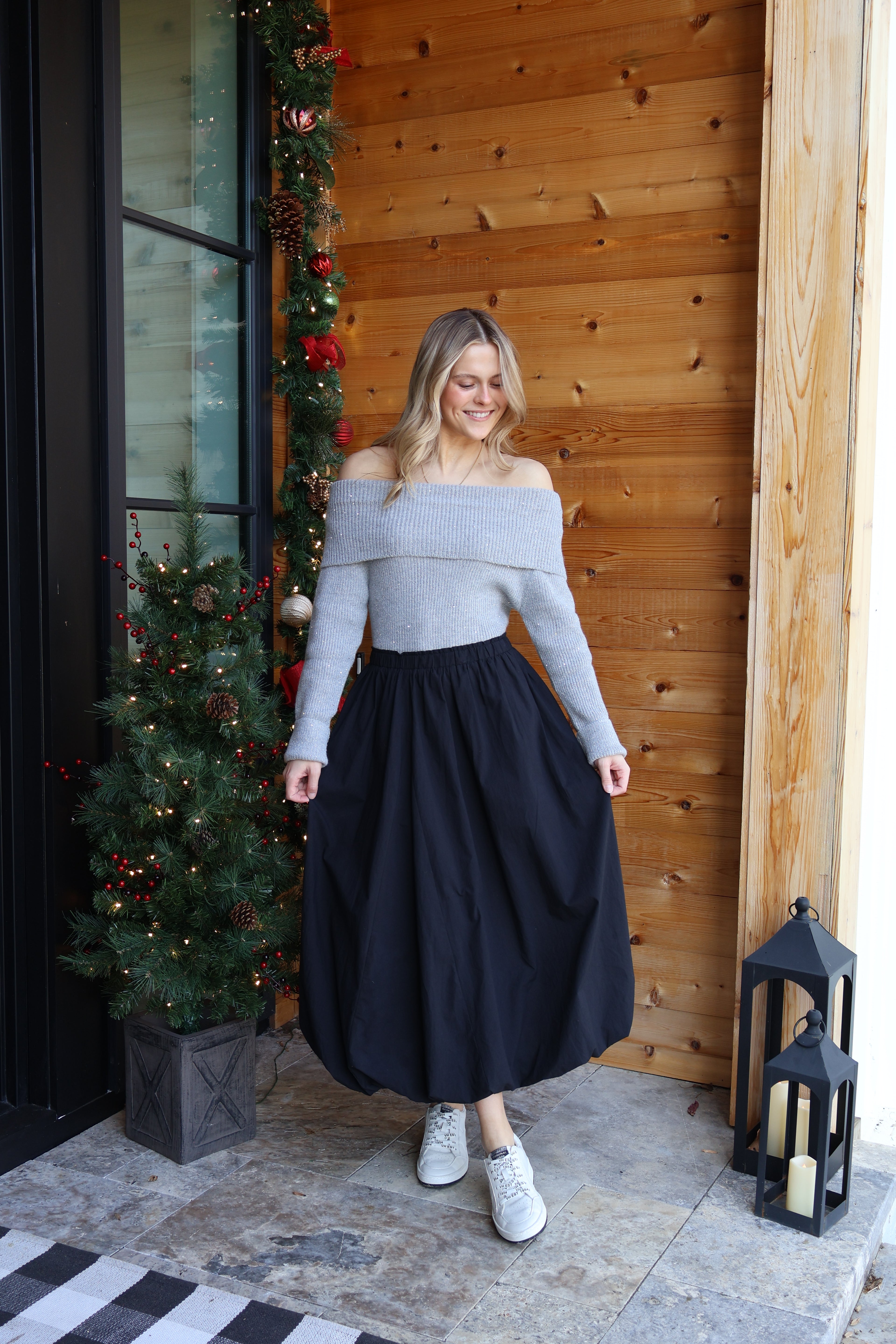 Jilly Bubble Skirt in Black