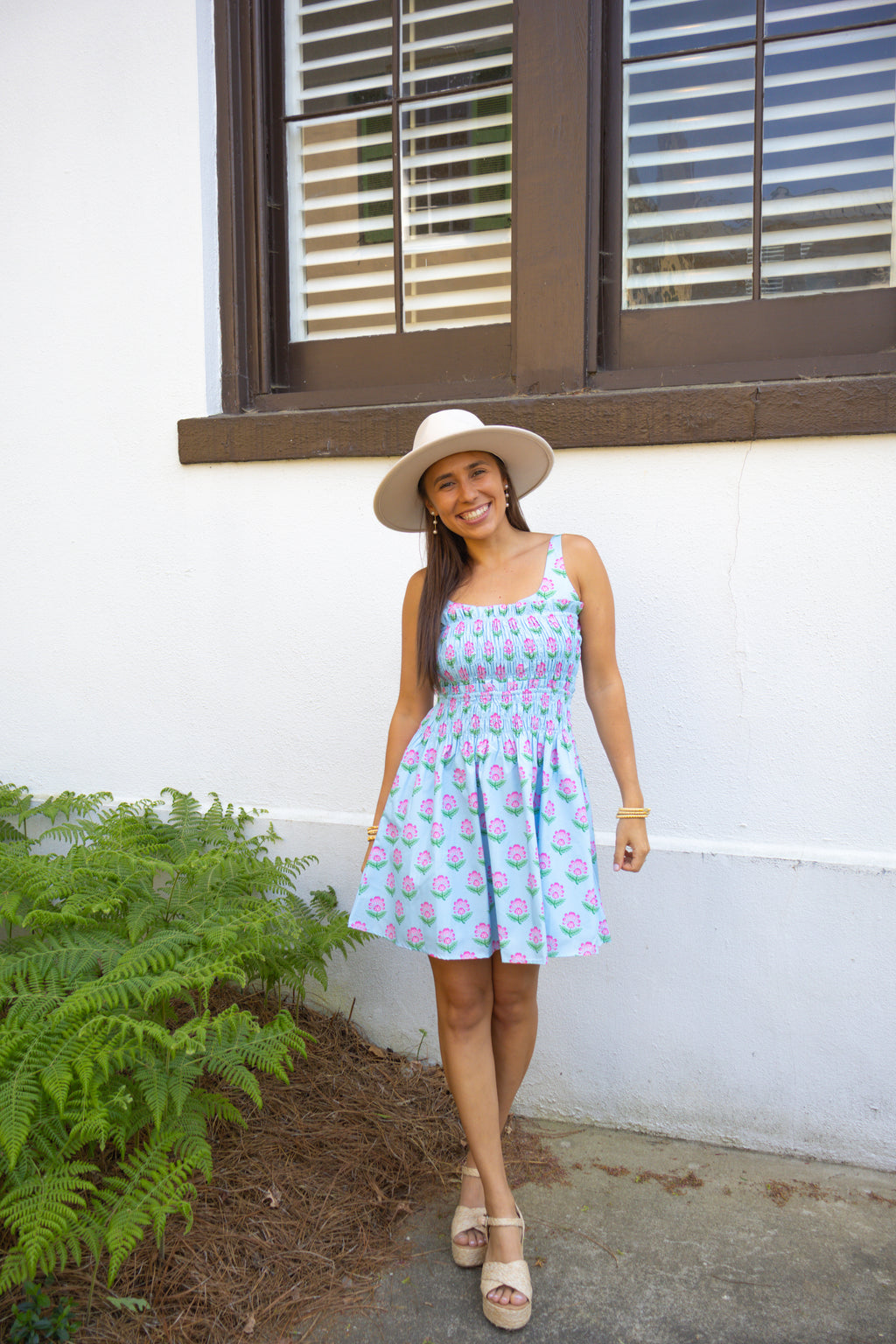 Keeley Blue Floral Mini Dress
