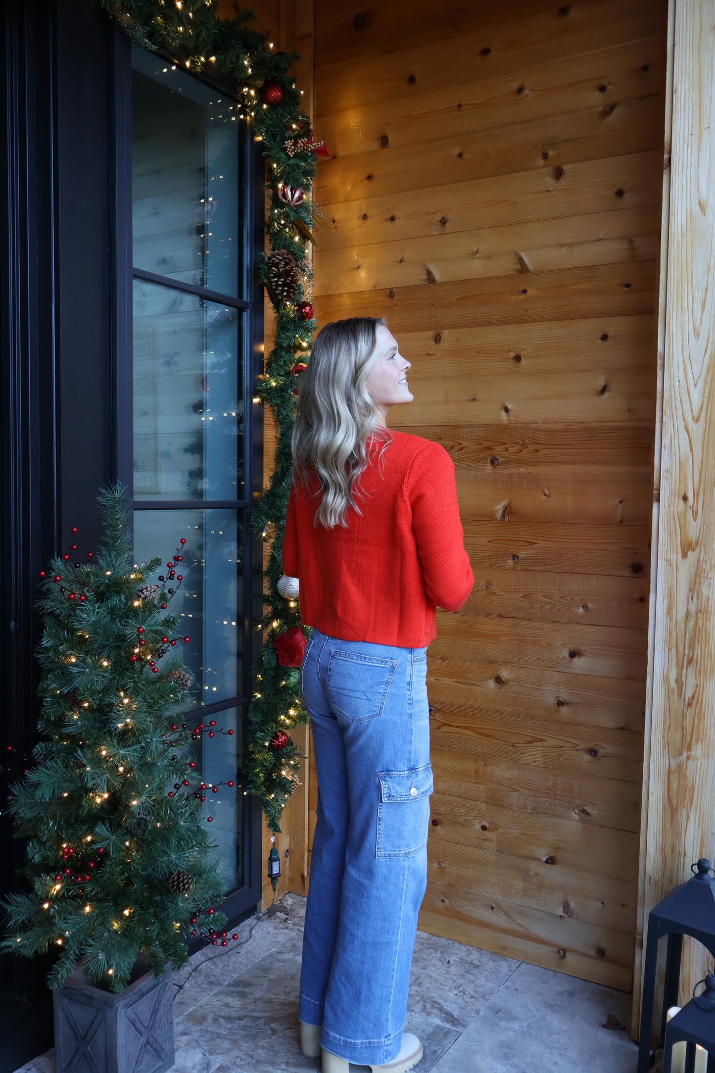 Missy Cardigan in Tomato