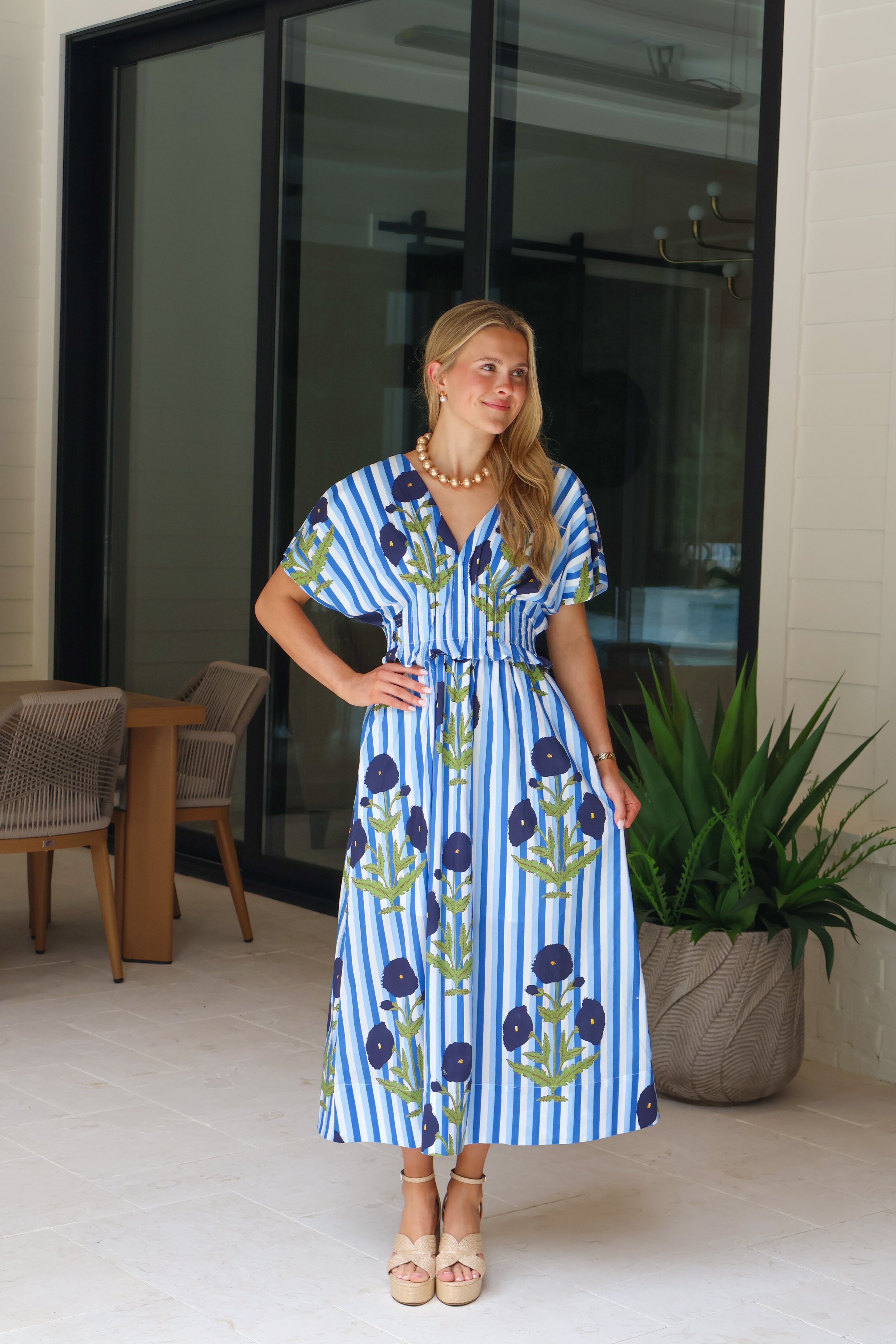 Seaside Bloom Midi Dress