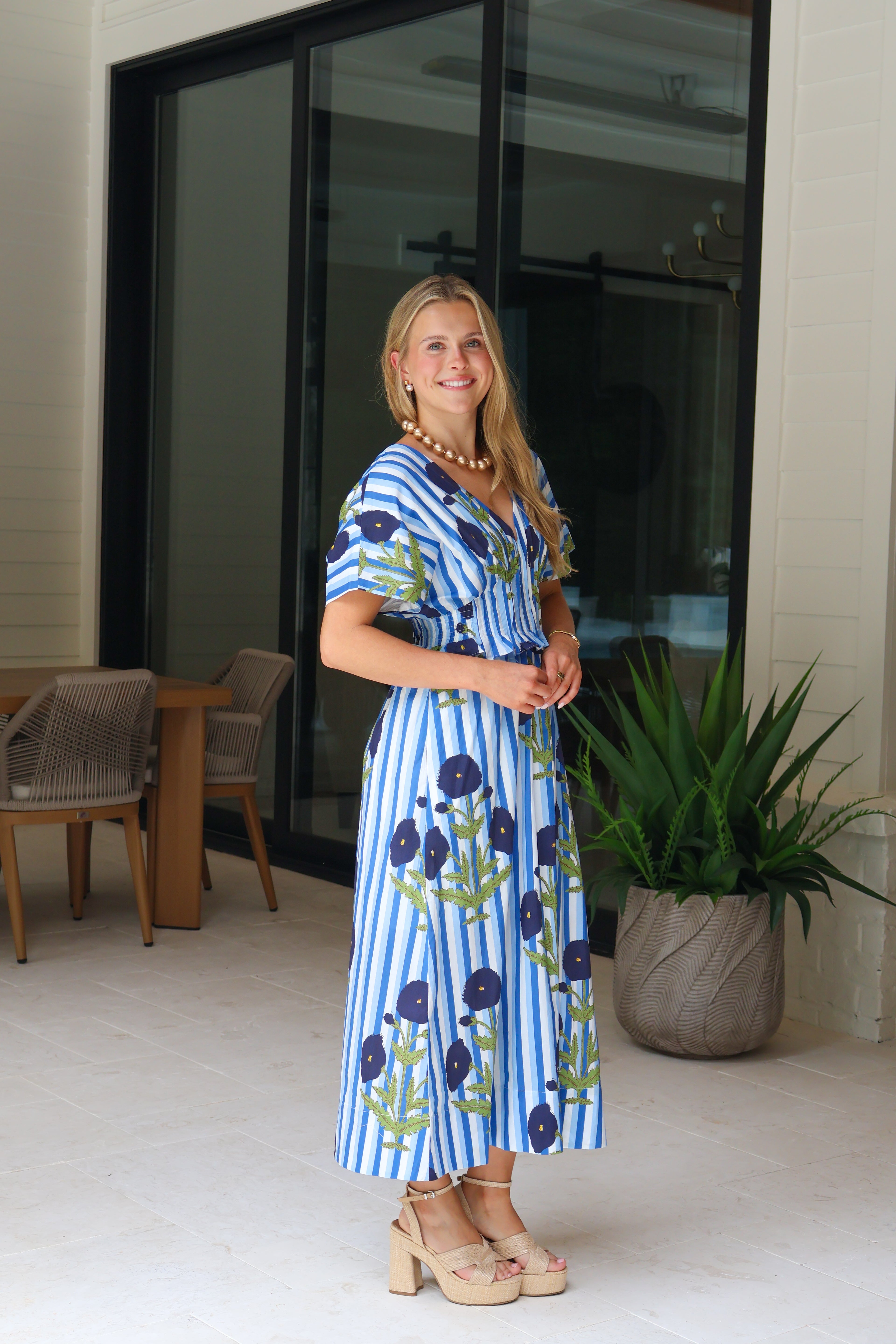Seaside Bloom Midi Dress