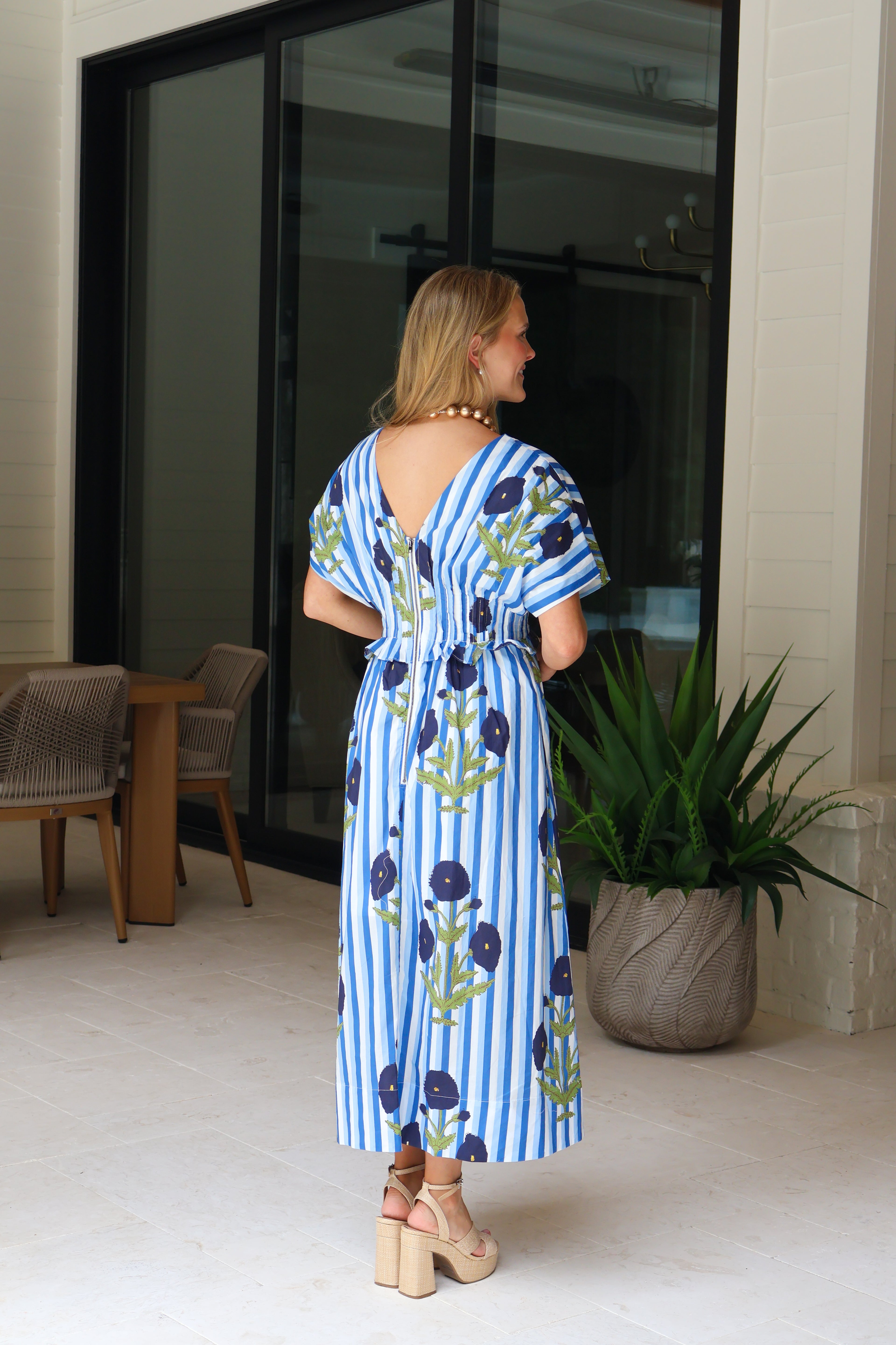 Seaside Bloom Midi Dress