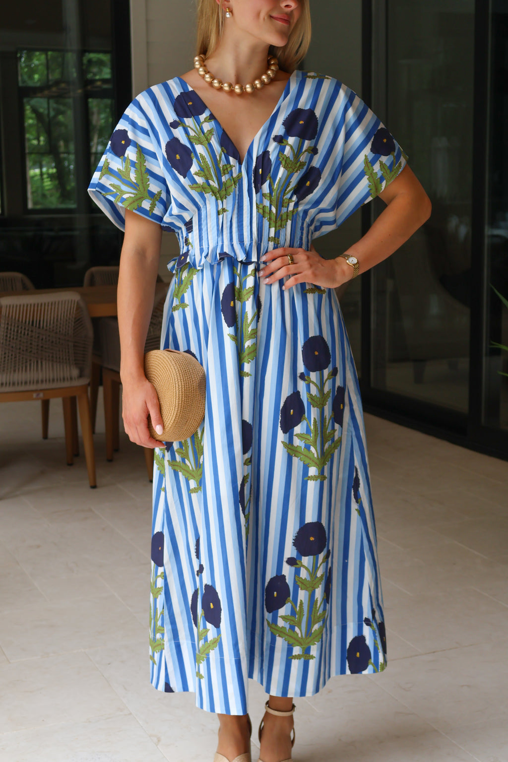Seaside Bloom Midi Dress