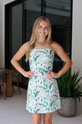 Peacock Party Mini Dress