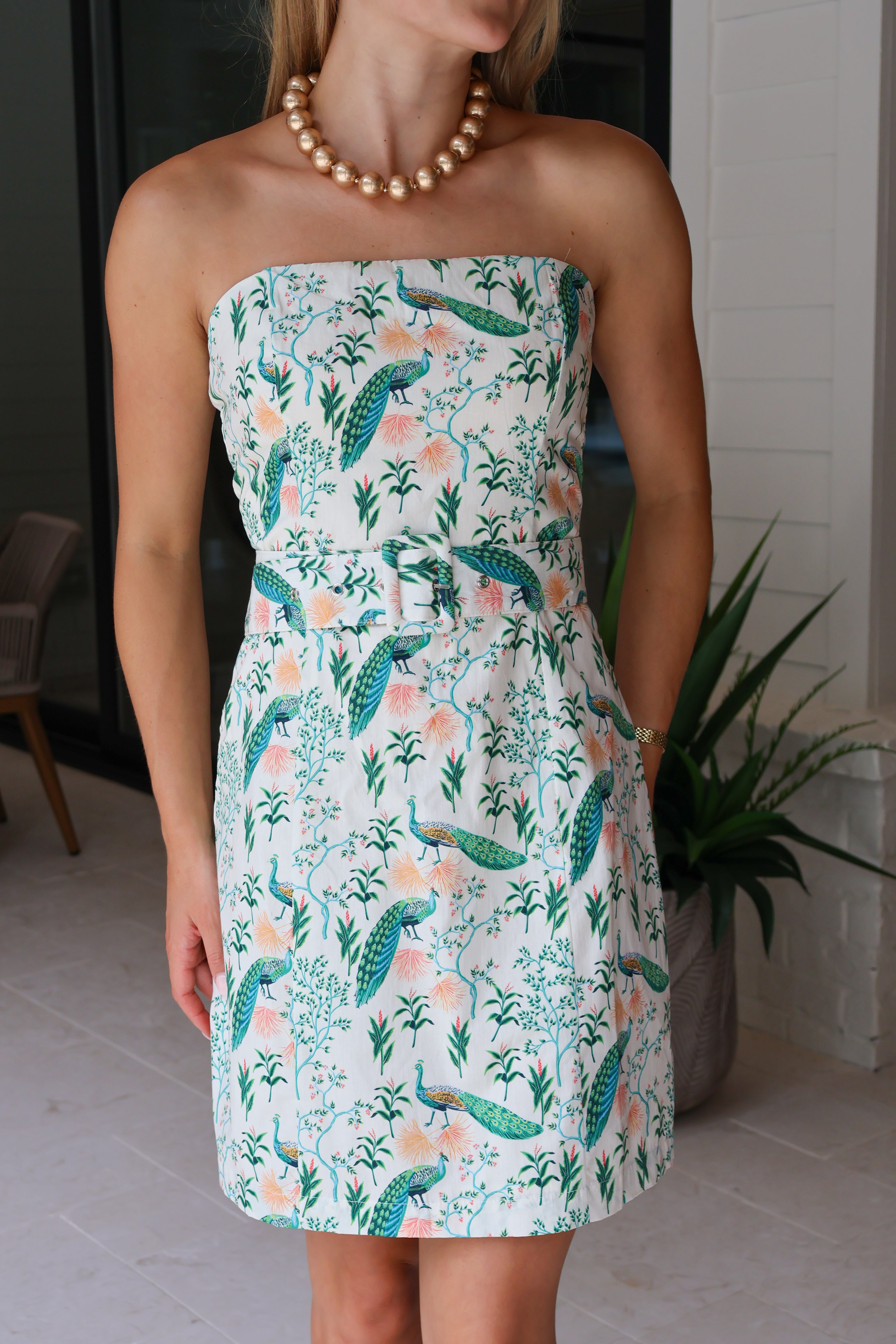 Peacock Party Mini Dress