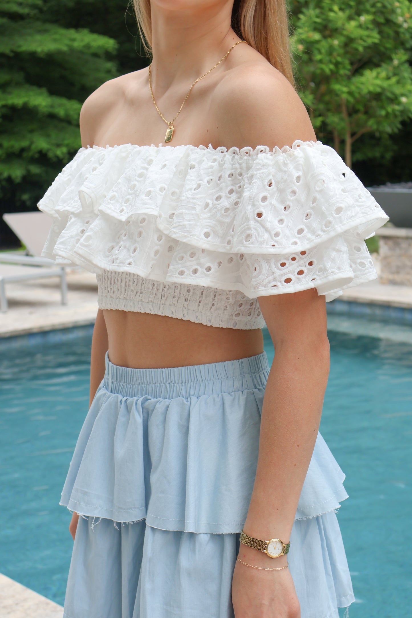 Andie Eyelet Top