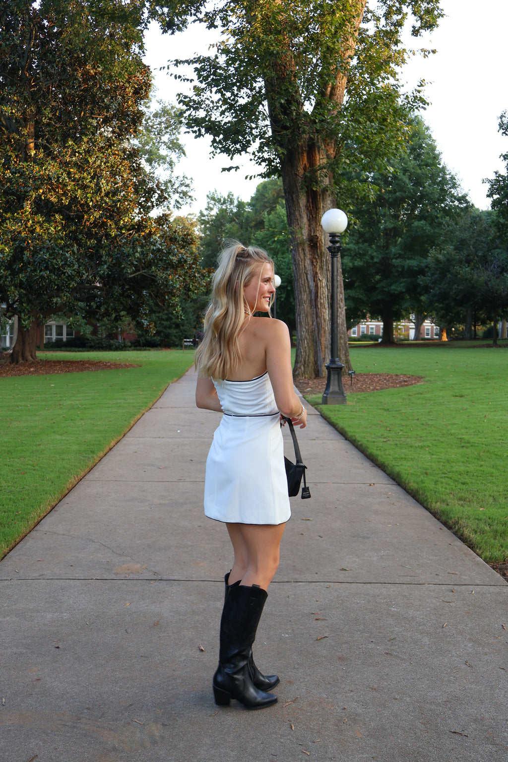 Game Winner Strapless Mini Dress