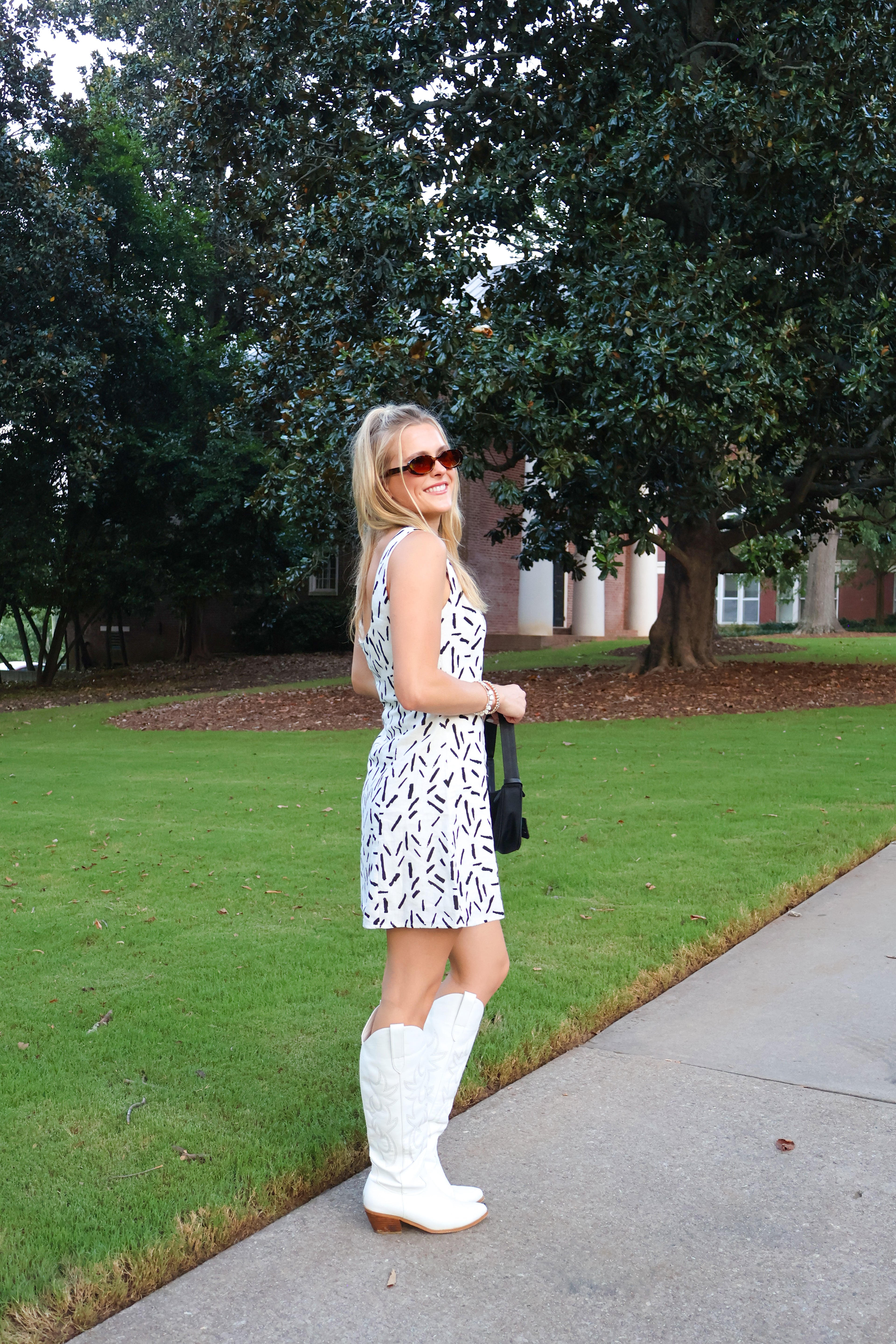 Stadium Lights Cutout Mini Dress