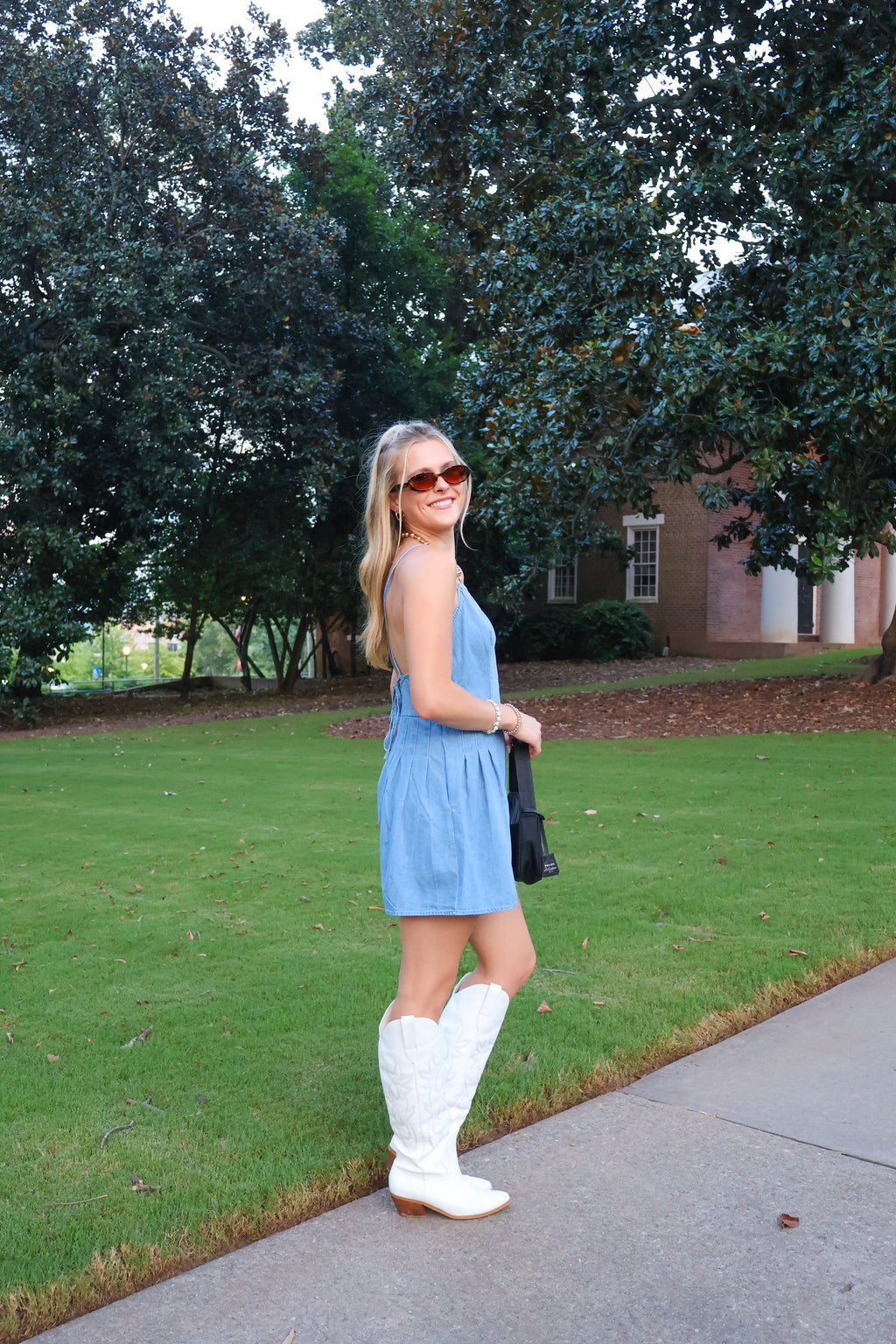 Fourth Quarter Denim Romper