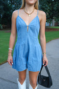 Fourth Quarter Denim Romper