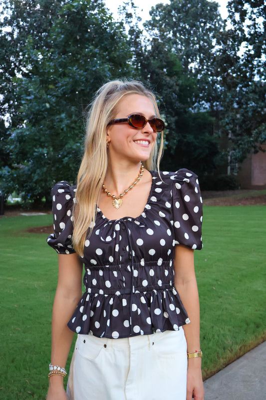 Game Time Peplum Top