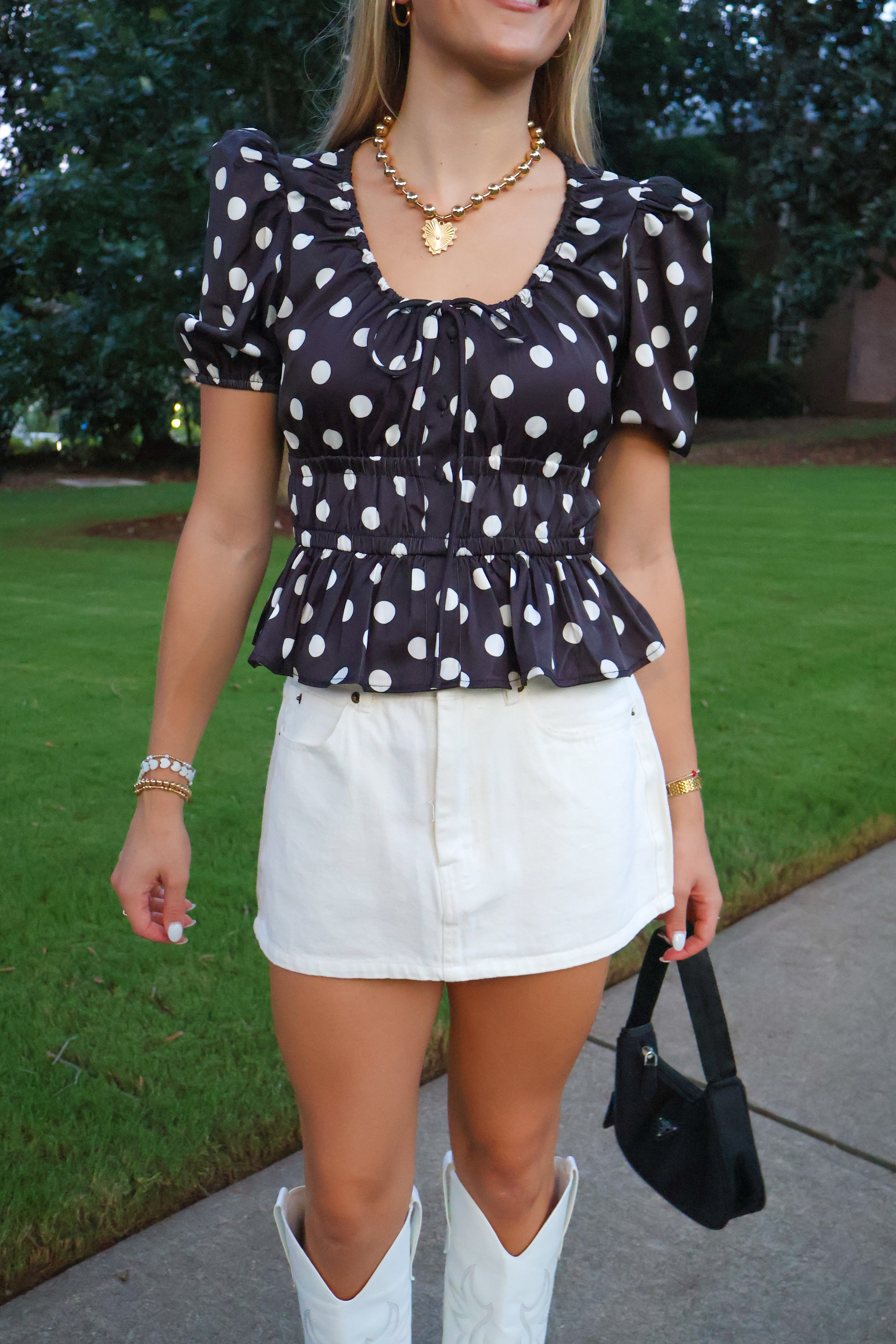 Game Time Peplum Top